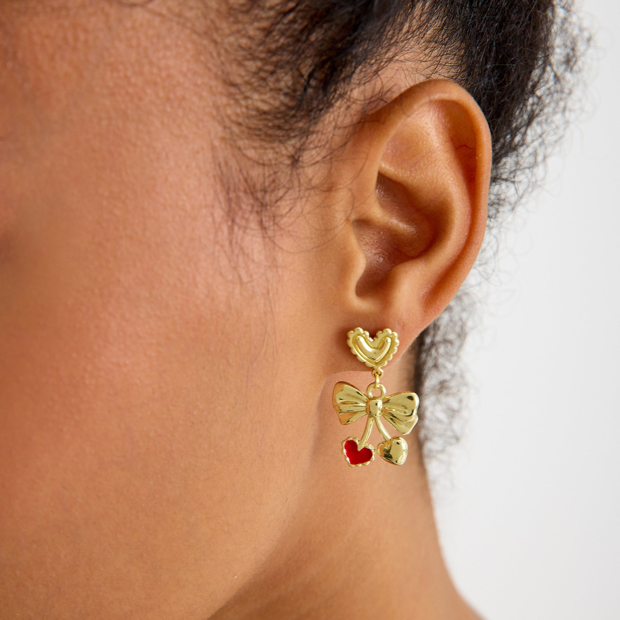 Golden Cherry Bow