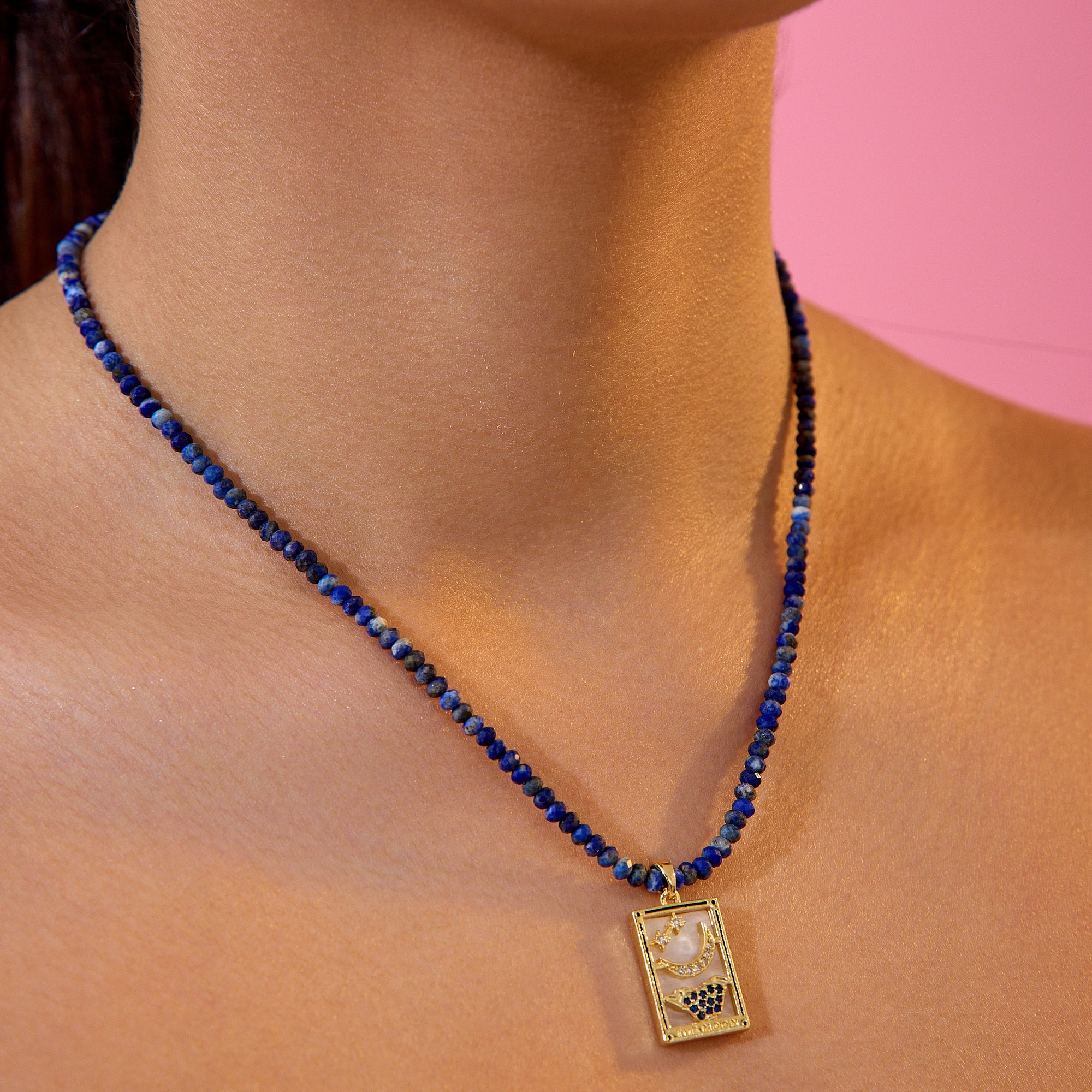 The Moon Lapis Lazuli Kolye