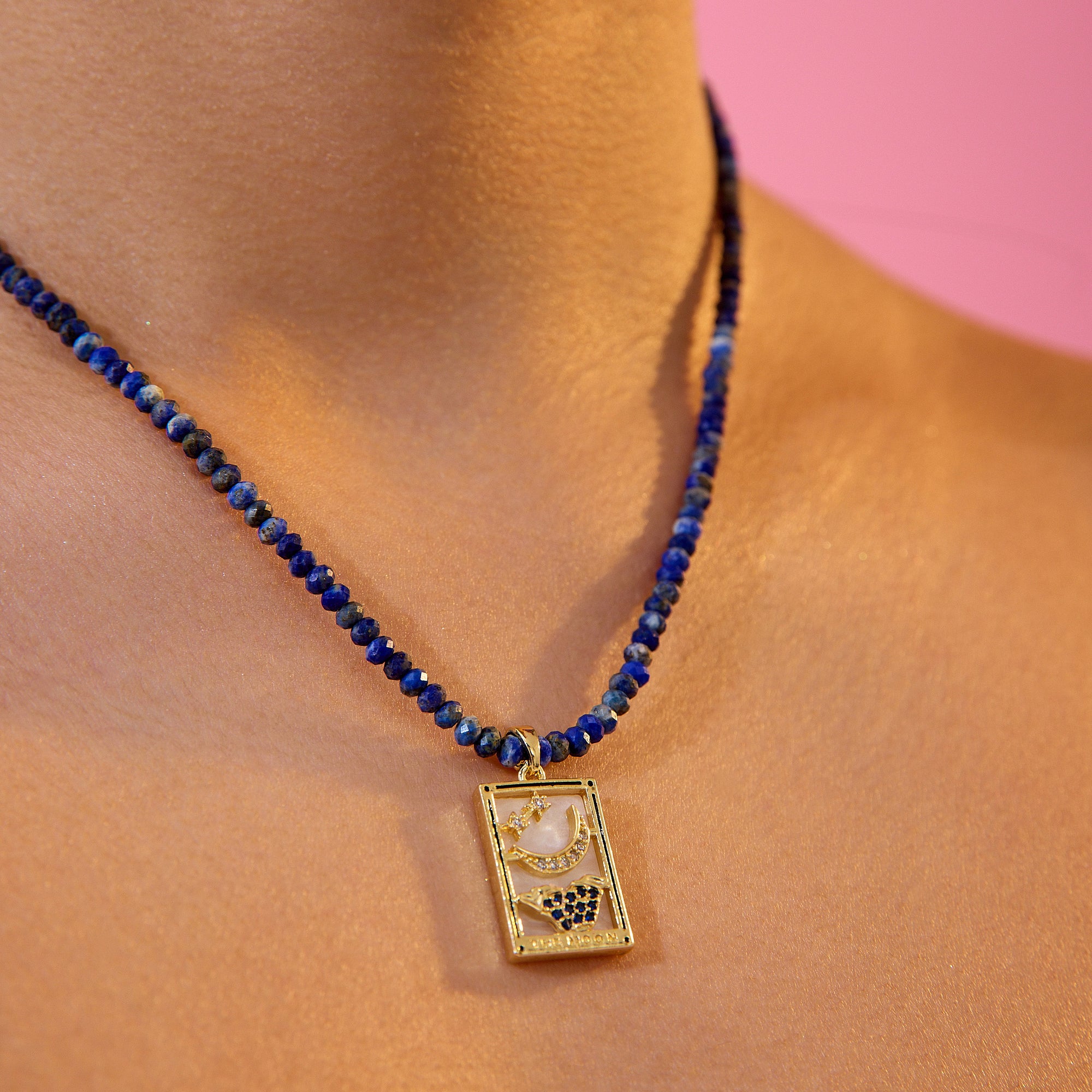 The Moon Lapis Lazuli Kolye
