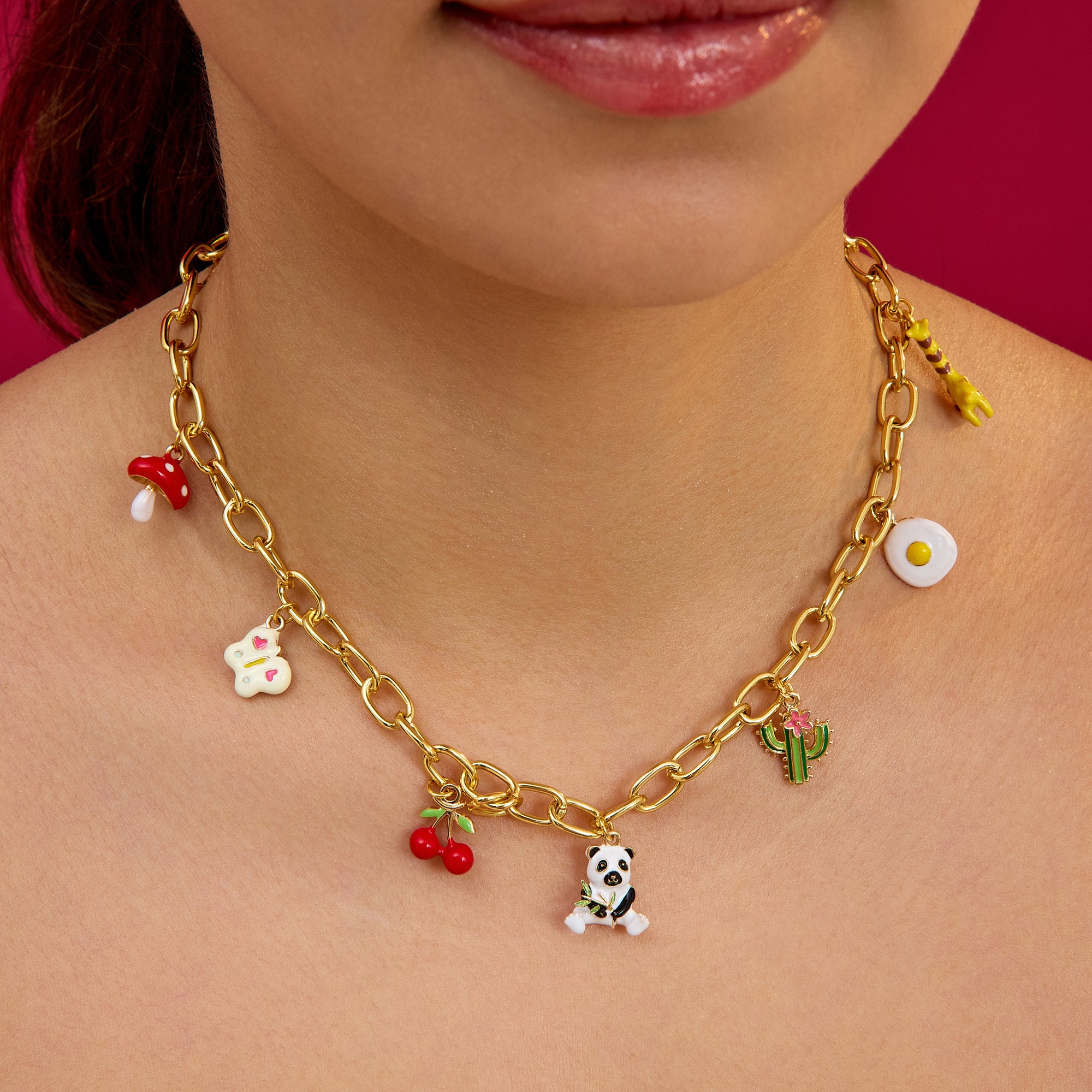 Chunky Chain Kolye + Tiny Joys Charms